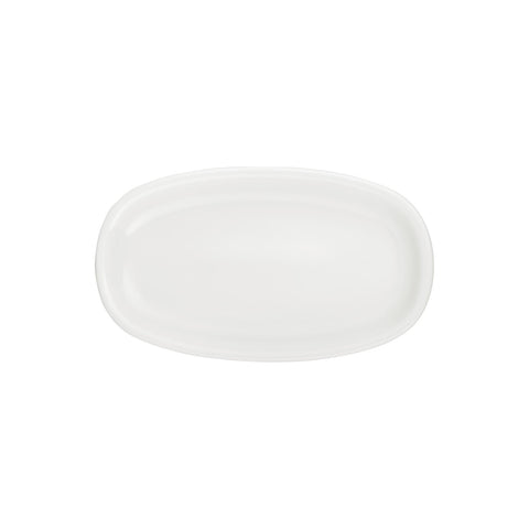 Gourmet 13.5" x 8" x h:1.5" Oval Warm White Vitrified Platter (1 each)