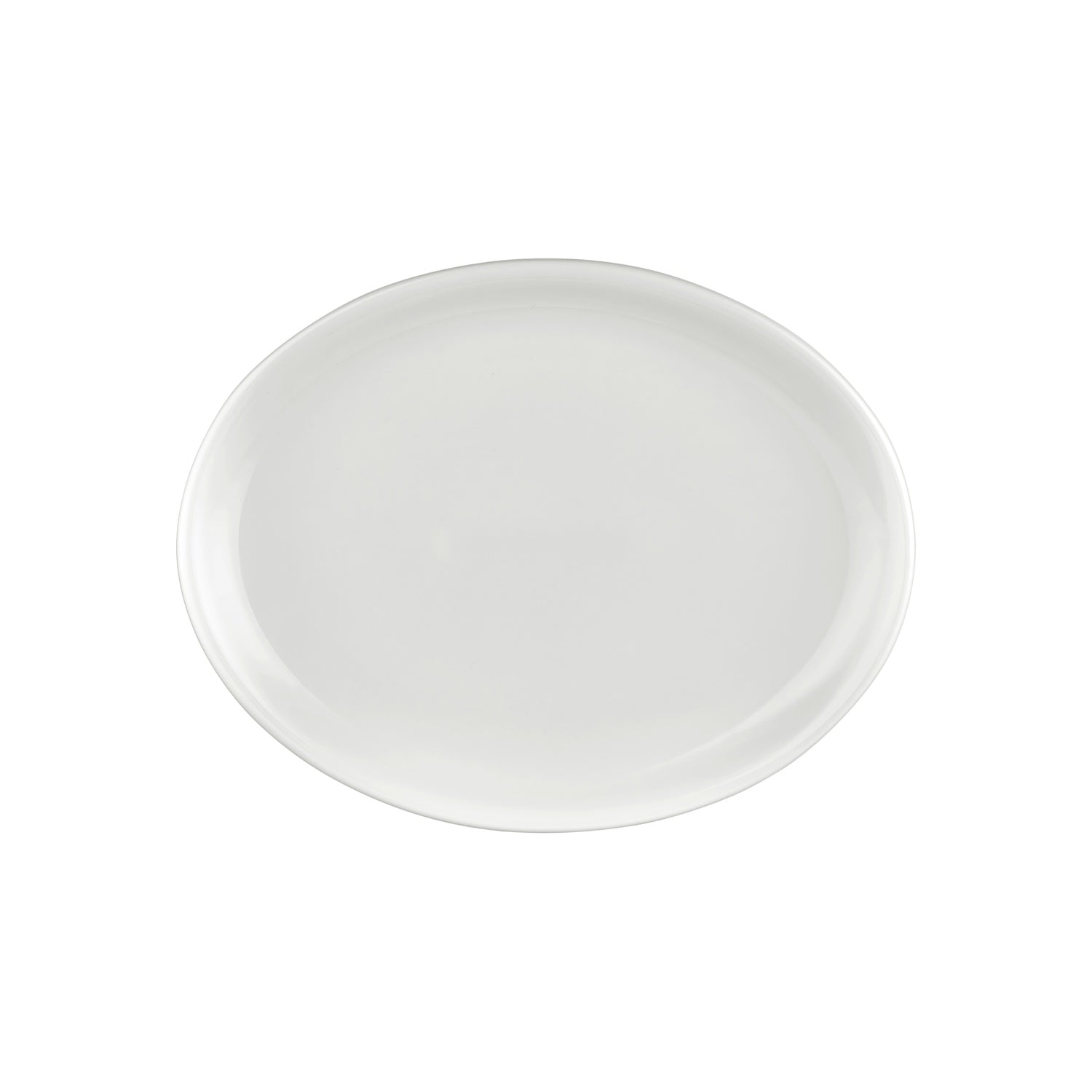 Gourmet 14.25" x 11" x h:1.25" Oval Warm White Vitrified Platter (1 each)