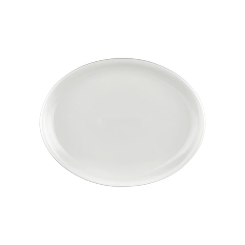 Gourmet 14.25" x 11" x h:1.25" Oval Warm White Vitrified Platter (1 each)