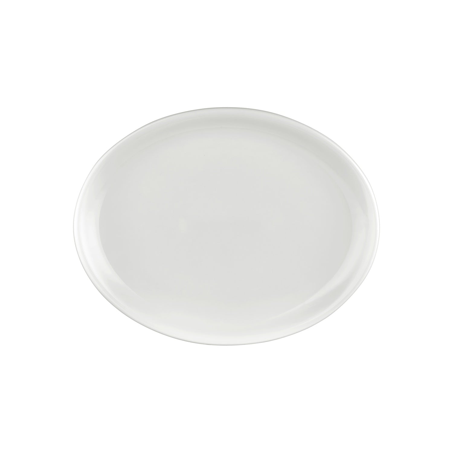 Gourmet 14.25" x 11" x h:1.25" Oval Warm White Vitrified Platter (1 each)