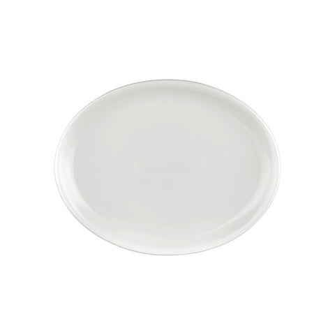 Gourmet 14.25" x 11" x h:1.25" Oval Warm White Vitrified Platter (1 each)