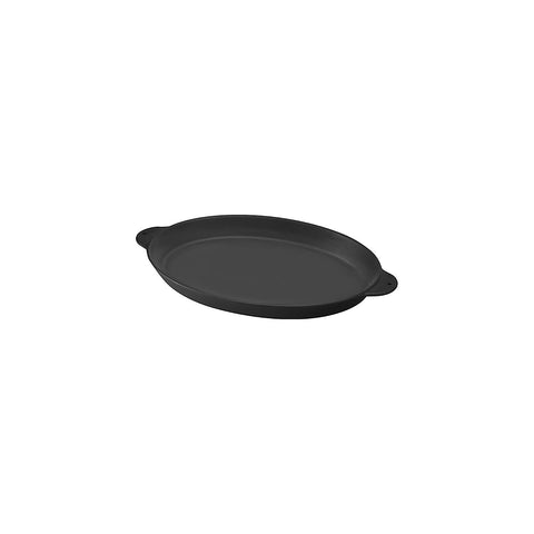 Turgla Cast Iron 9.75" x 7.25" x h:1" Oval Black Cast Iron Pan (1 each)