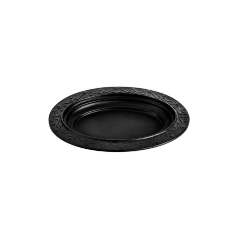Turgla Cast Iron 12.5" x 9" x h:1.25" Oval Black Cast Iron Oval Dish (1 each)