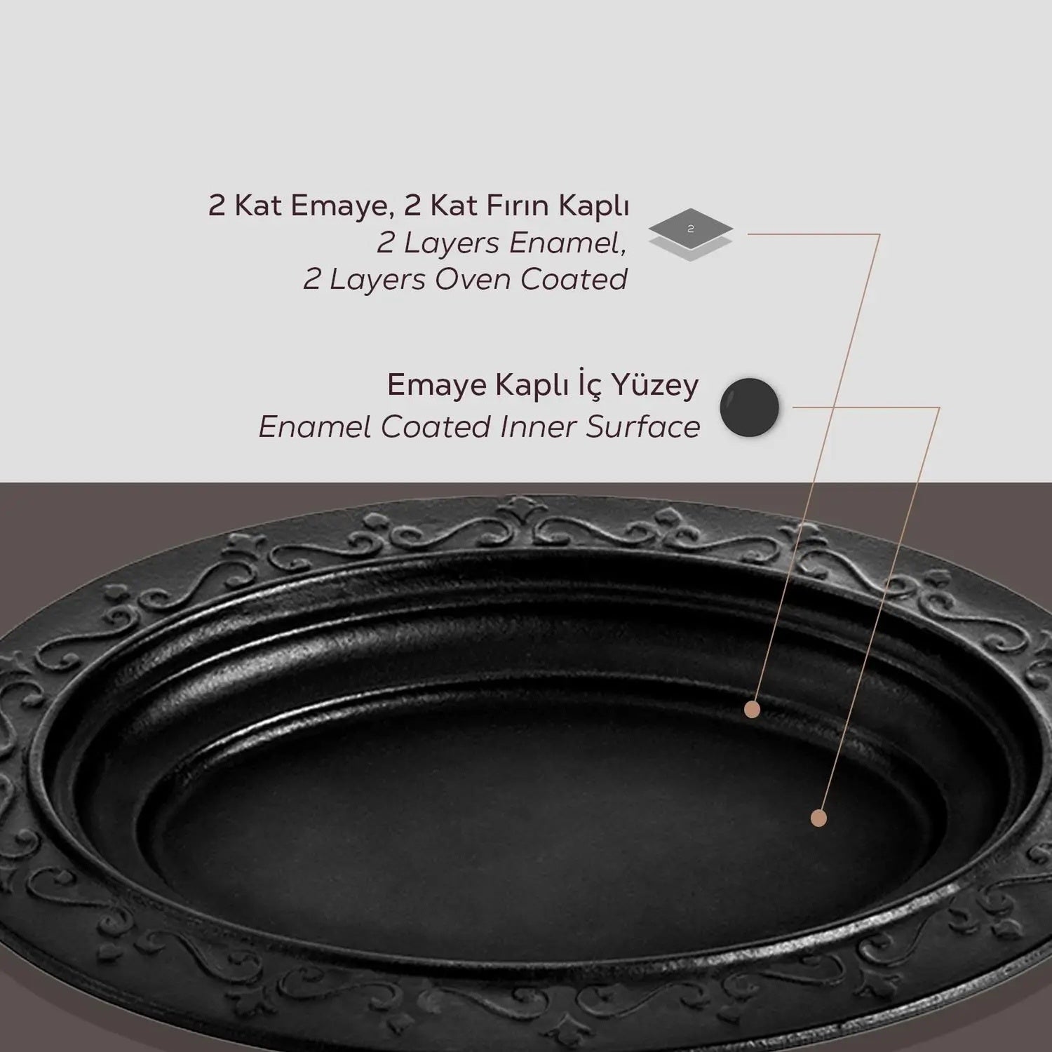 Turgla Cast Iron 12.5" x 9" x h:1.25" Oval Black Cast Iron Oval Dish (1 each)