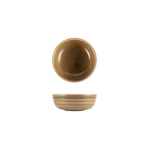 Bonna China Terra Pott Bowl dia.5.75" h:2" 16 oz. Round Brown Porcelain Bowl (Set of 4)