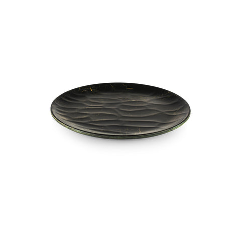 Turgla EcoGrain dia.8.25" Round Black Composite Plate (Set of 4)