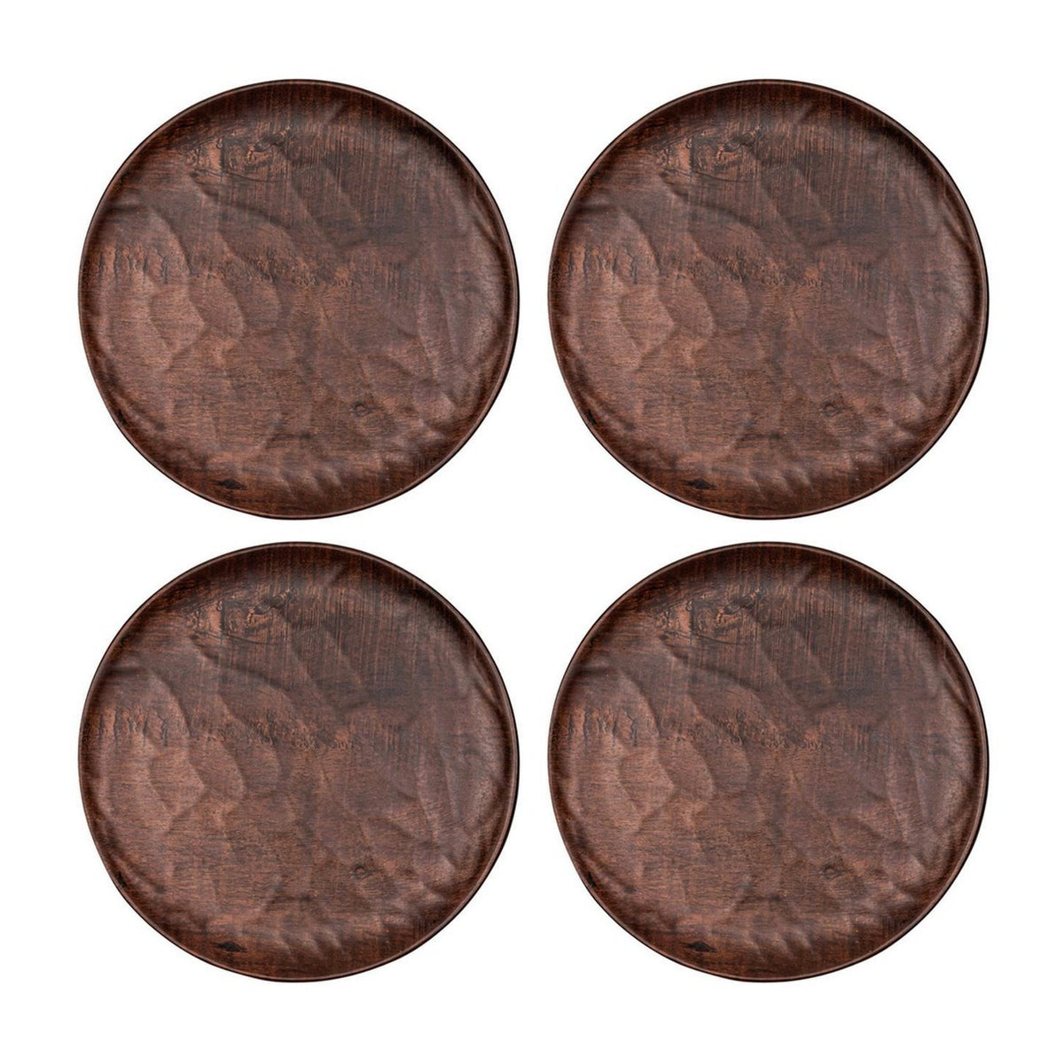 Turgla EcoGrain dia.8.25" Round Brown Composite Plate (Set of 4)