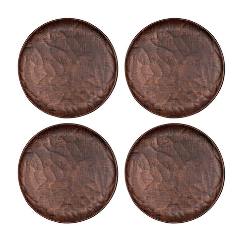 Turgla EcoGrain dia.8.25" Round Brown Composite Plate (Set of 4)