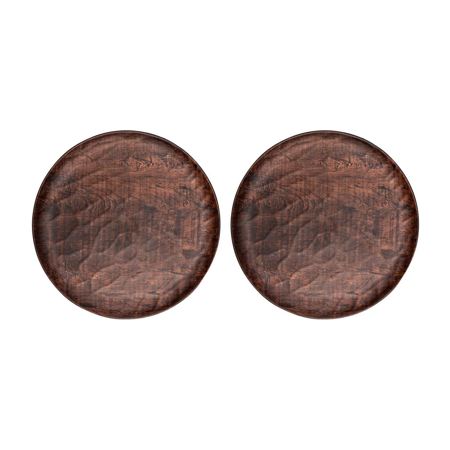 Round Brown Composite Platedia.9.75" (Set of 2)