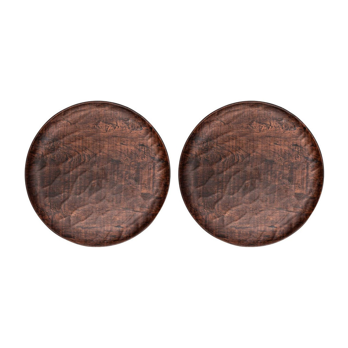Round Brown Composite Platedia.9.75" (Set of 2)