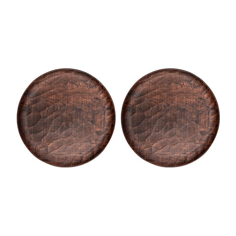 Round Brown Composite Platedia.9.75" (Set of 2)