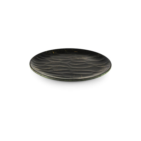 Turgla EcoGrain dia.11" Round Black Composite Plate (Set of 4)
