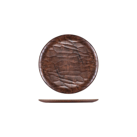 Turgla EcoGrain dia.11" Round Brown Composite Plate (Set of 2)