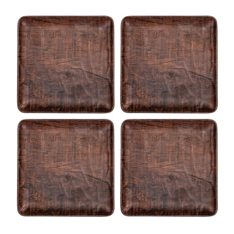 Square Brown Composite Plate7" x 7" (Set of 4)