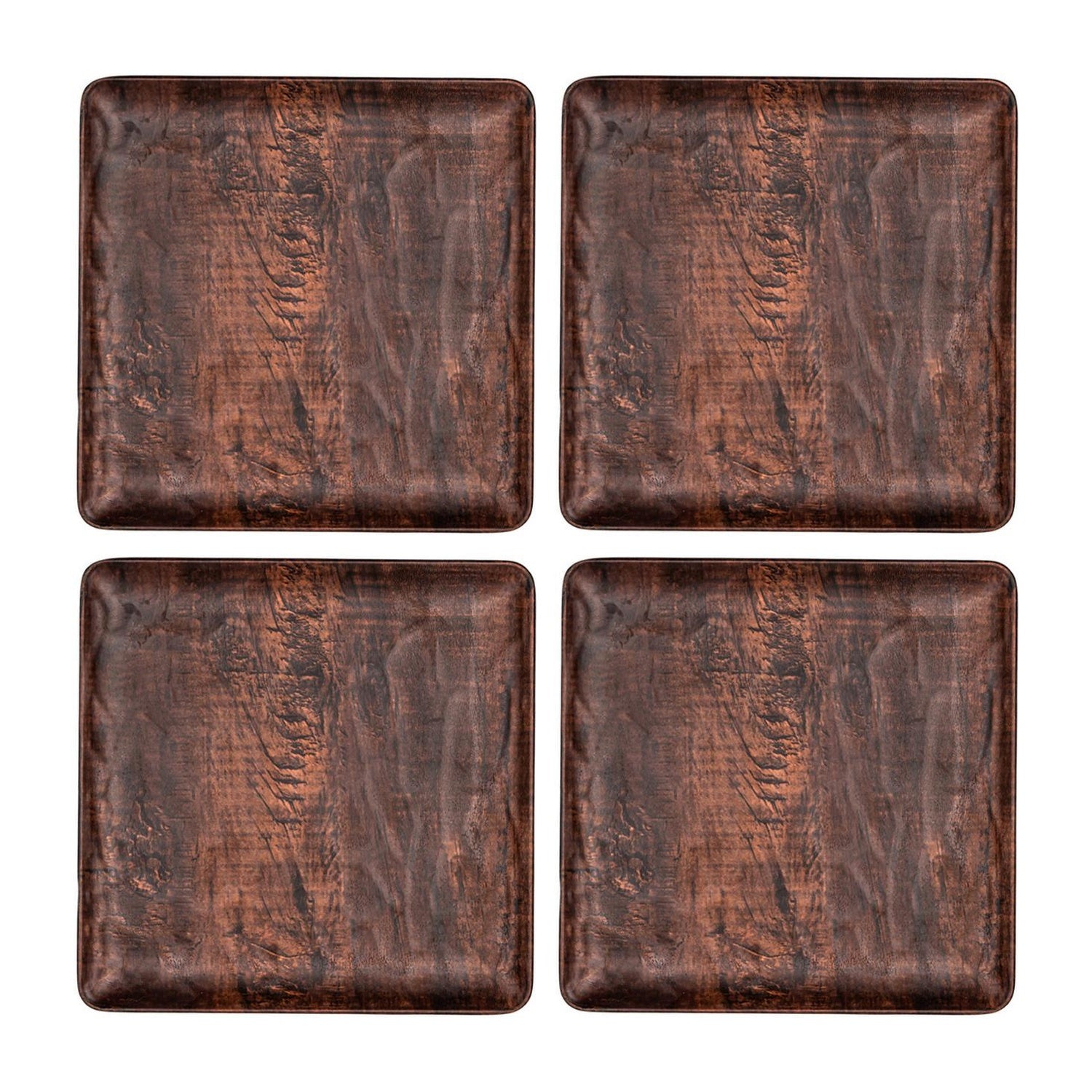 Square Brown Composite Plate8.75" x 8.75" (Set of 4)