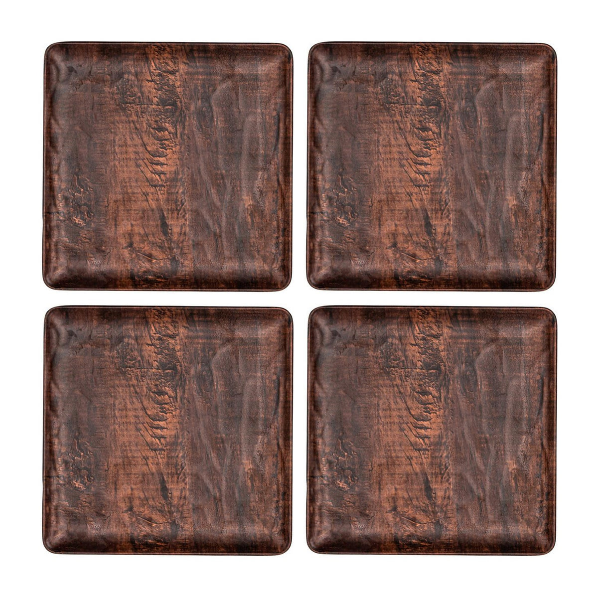 Square Brown Composite Plate8.75" x 8.75" (Set of 4)