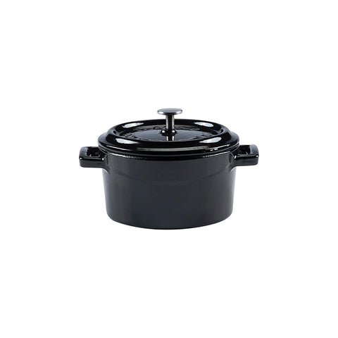 Turgla Cast Iron dia.4" h:2" 13 oz. Round Black Cast Iron Dutch Oven (1 each)