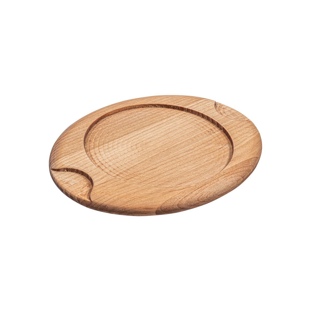 Turgla Wood dia.9.25" h:0.75" Round Brown Wood Underliner (1 each)