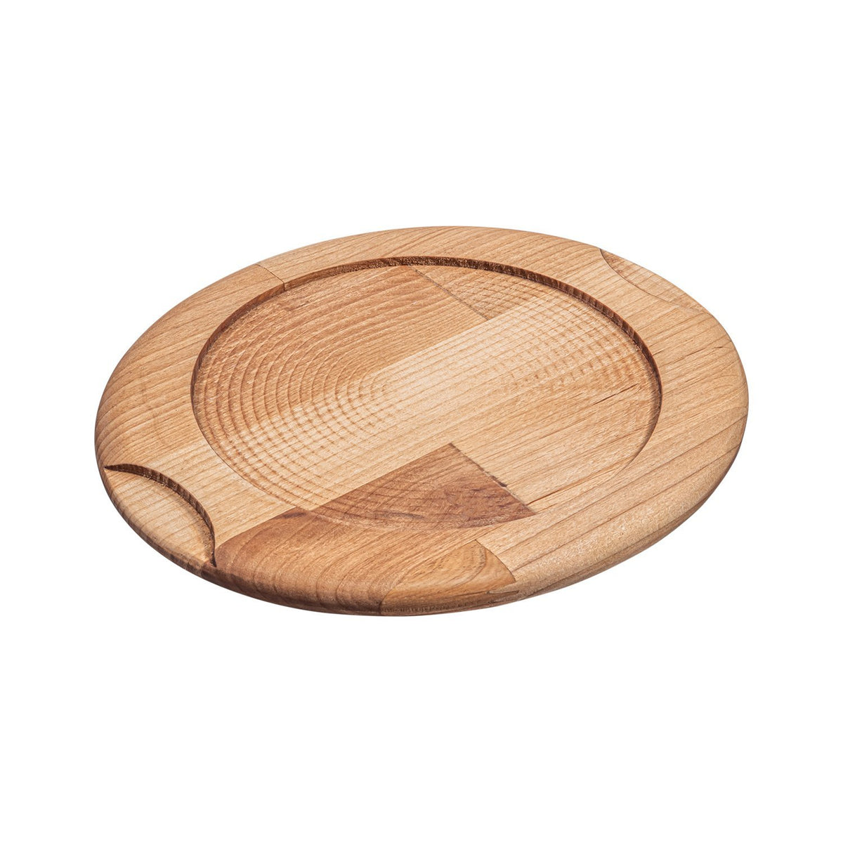 Turgla Wood dia.10.75" h:0.75" Round Brown Wood Underliner (1 each)