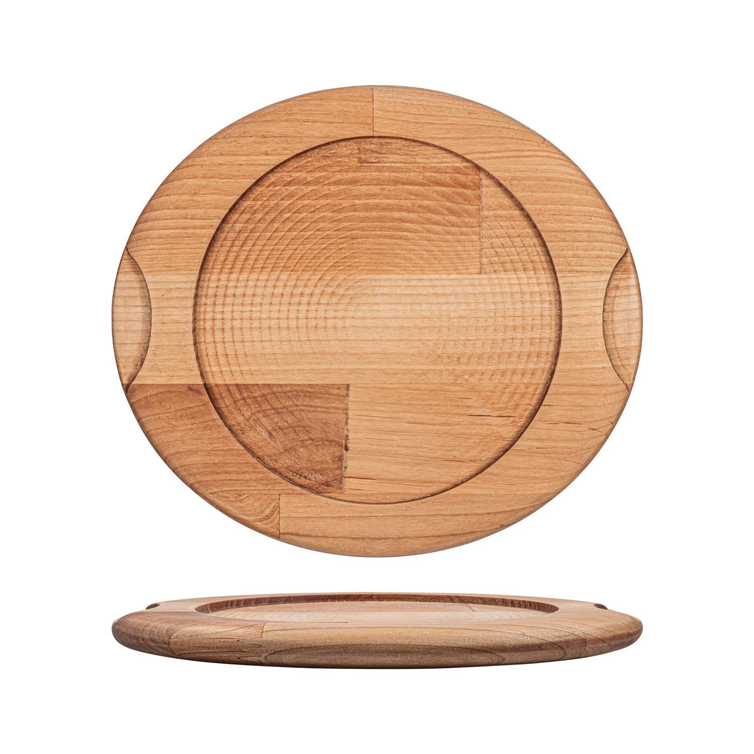 Turgla Wood dia.10.75" h:0.75" Round Brown Wood Underliner (1 each)