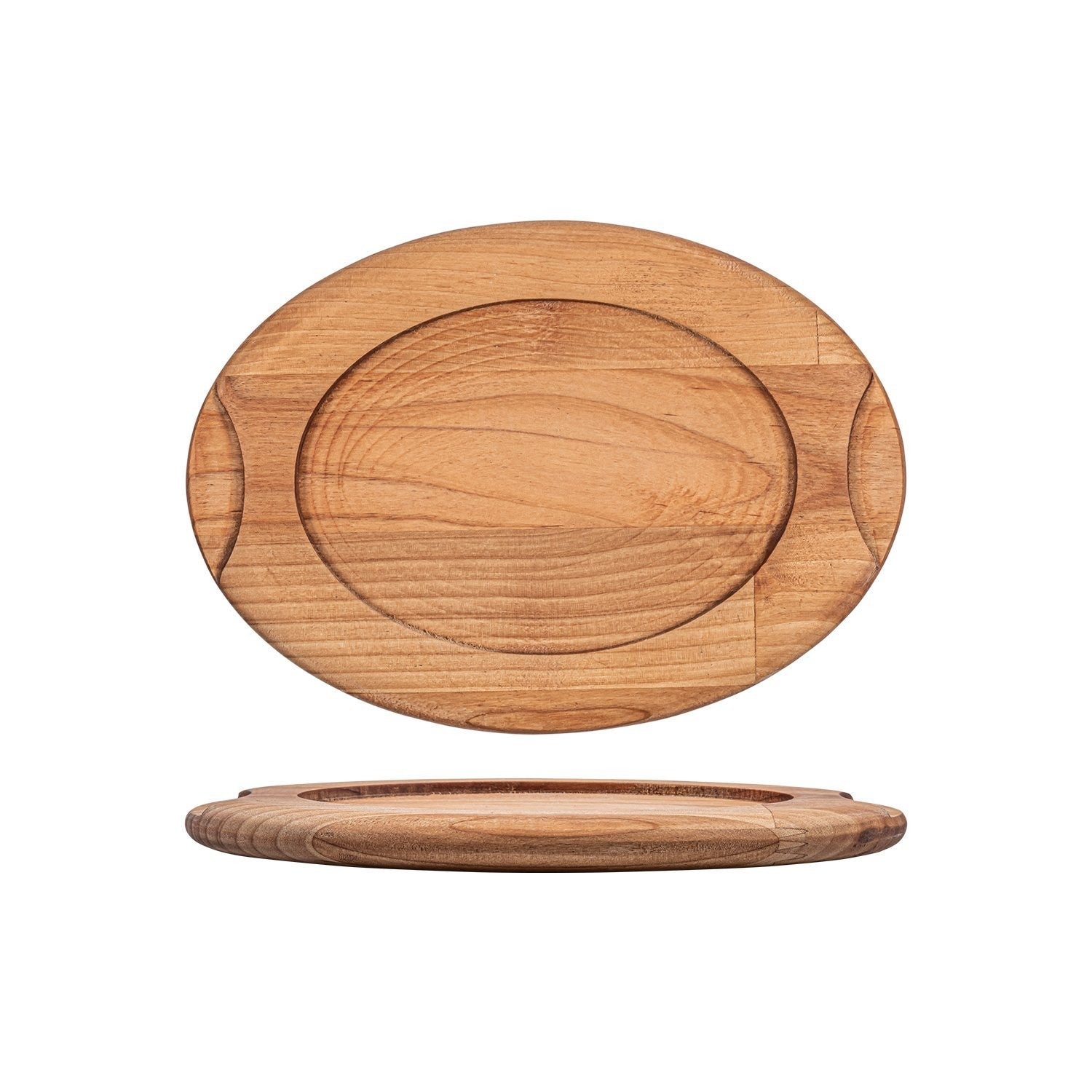 Turgla Wood 11" x 8.25" x h:0.75" Oval Brown Wood Underliner (1 each)