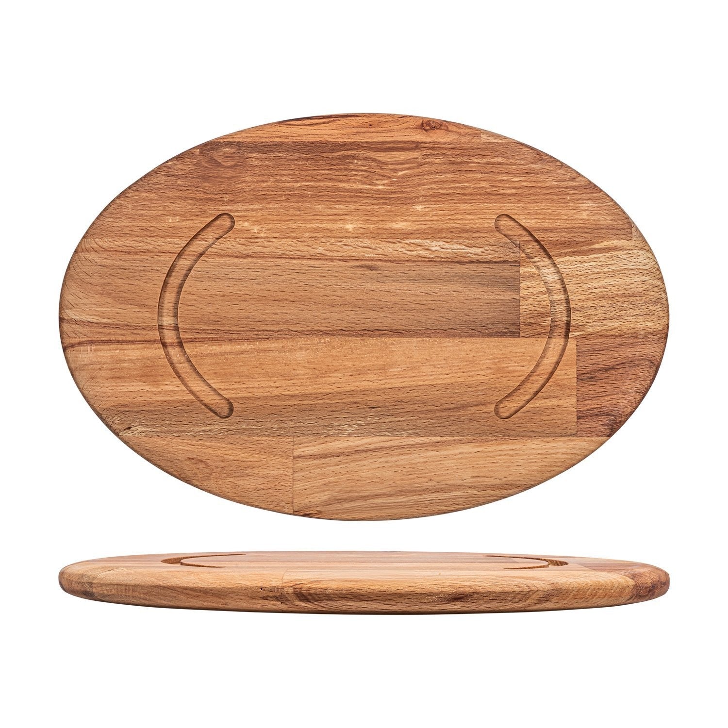 Turgla Wood 12.5" x 8.25" x h:0.75" Oval Brown Wood Underliner (1 each)