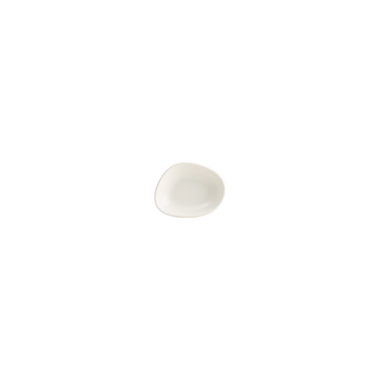 Bonna China Flow 4" x 3" x h:0.75" 1 oz. Organic Warm White Porcelain Bowl (Set of 4)