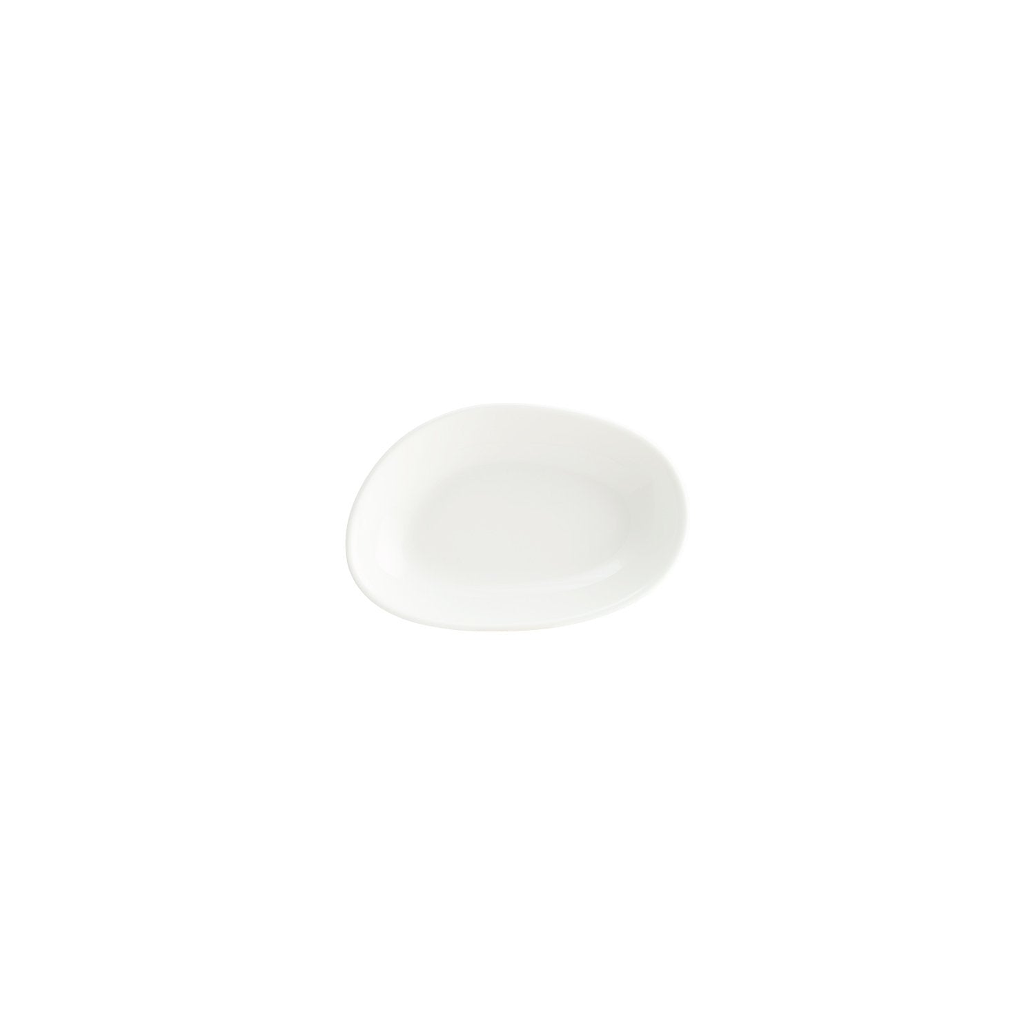 Bonna China Flow 6" x 4" x h:1" Organic Warm White Porcelain Platter (Set of 2)