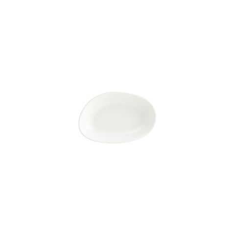 Bonna China Flow 6" x 4" x h:1" Organic Warm White Porcelain Platter (Set of 2)