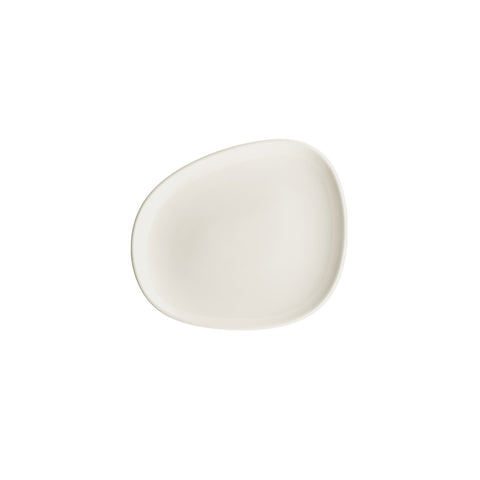 Bonna China Flow 9.5" x 7.5"  Organic Warm White Porcelain Plate (Set of 4)