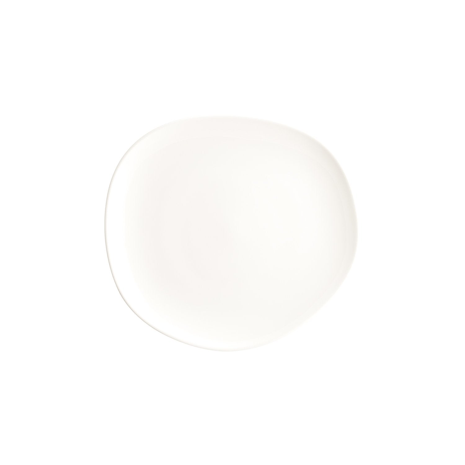 Bonna China Flow 11.5" x 10.5"  Organic Warm White Porcelain Plate (Set of 2)