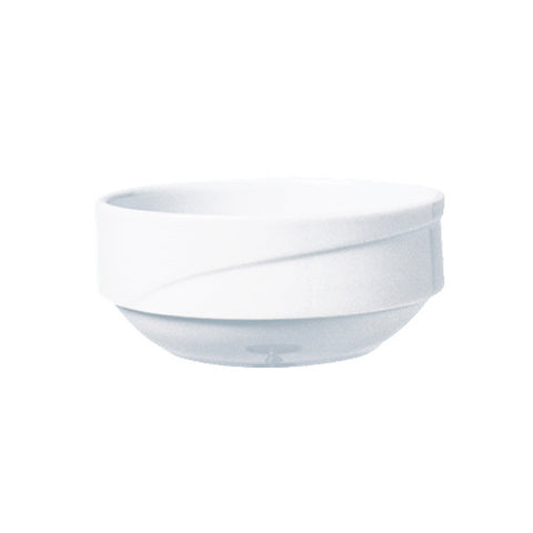 Porcelain X-tanbul dia.4" h:1.75" 8 oz. Round White Porcelain Bowl (Set of 4)