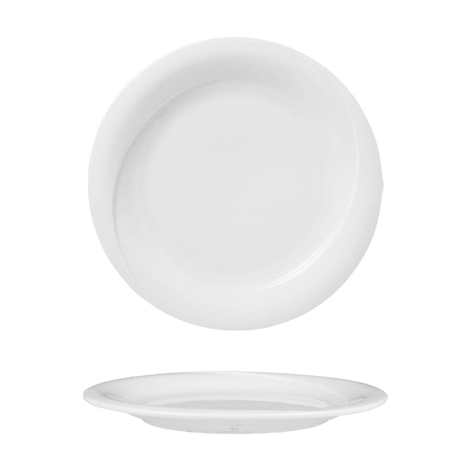 X-tanbul dia.6.75" Round White Porcelain Plate (Set of 4)