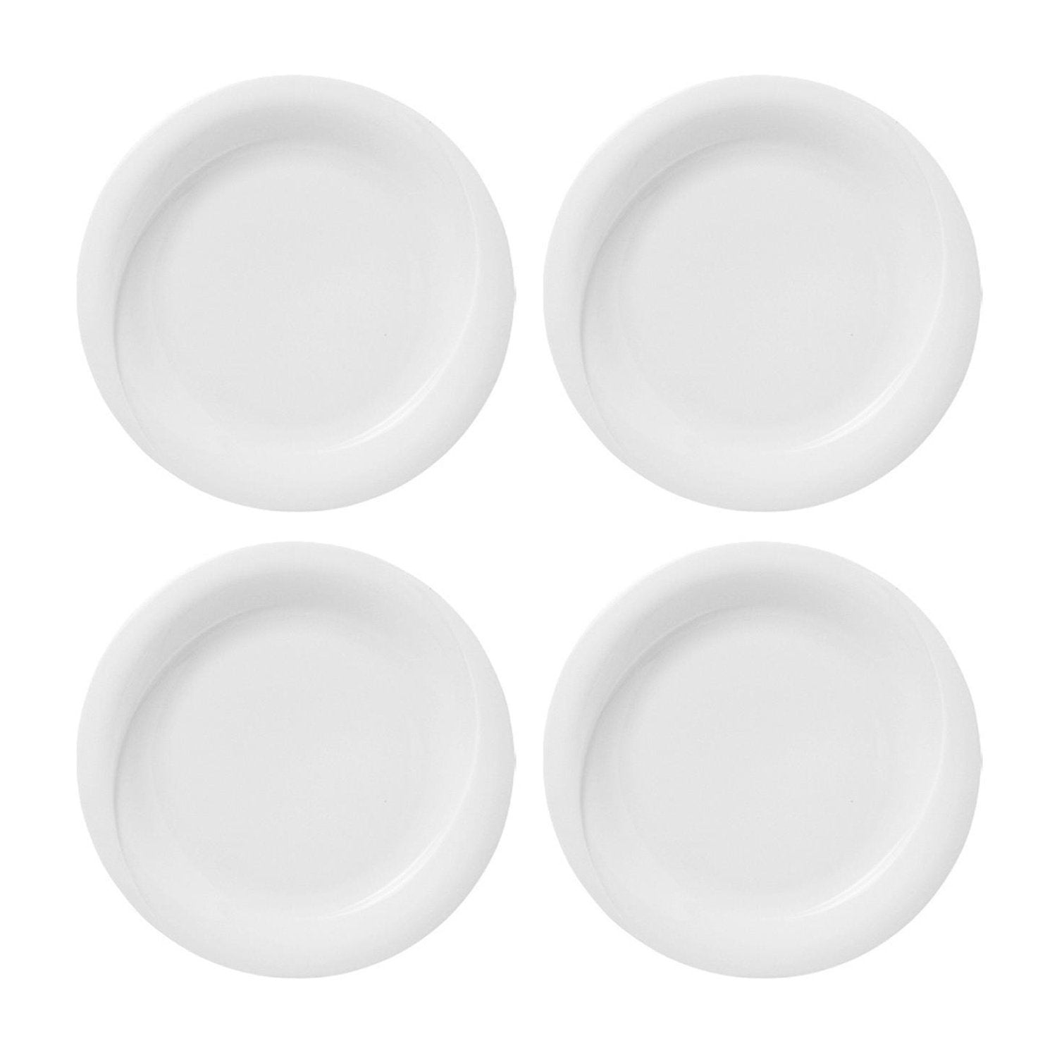 X-tanbul dia.6.75" Round White Porcelain Plate (Set of 4)