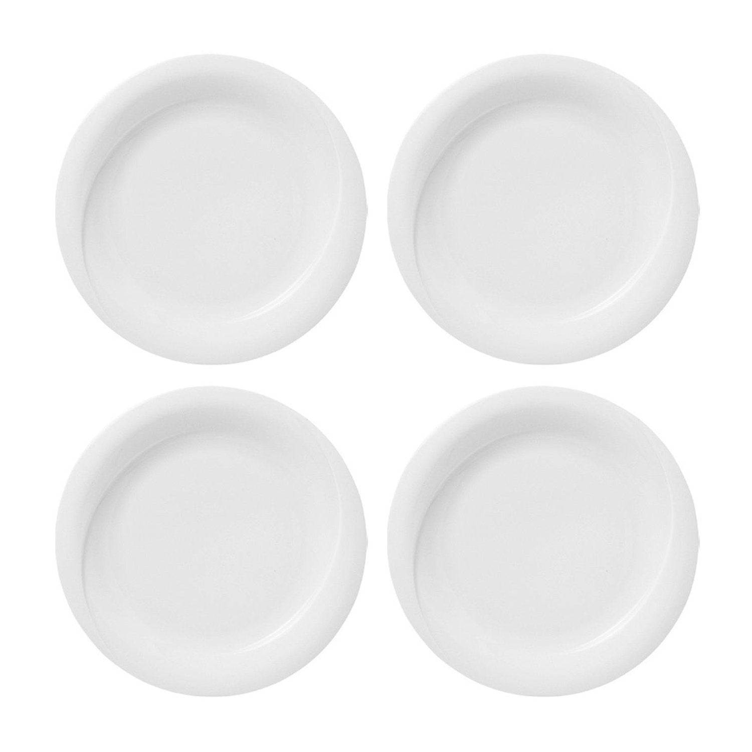 X-tanbul dia.7.25" Round White Porcelain Plate (Set of 4)