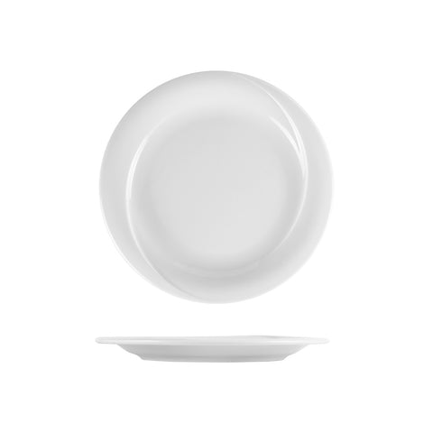 Porcelain X-tanbul dia.9.75" Round White Porcelain Plate (Set of 4)